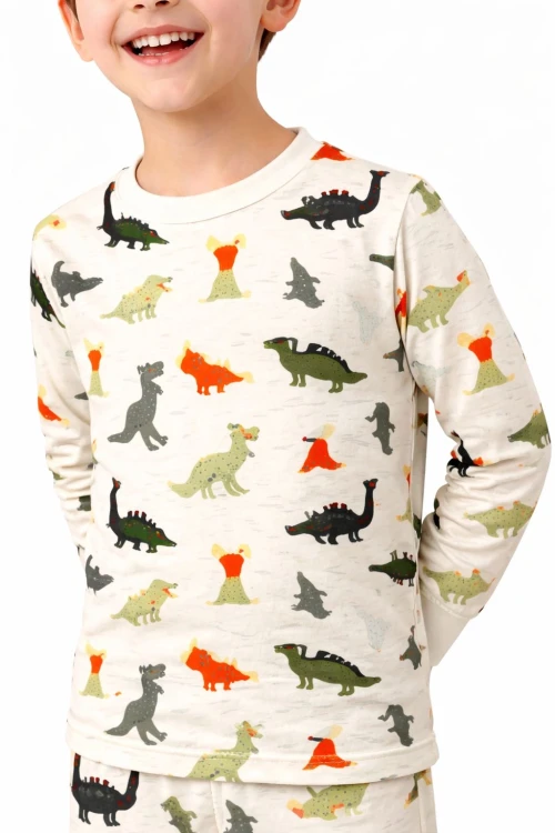 Dinazor Desenli Erkek Çocuk Pijama Takımı 51321