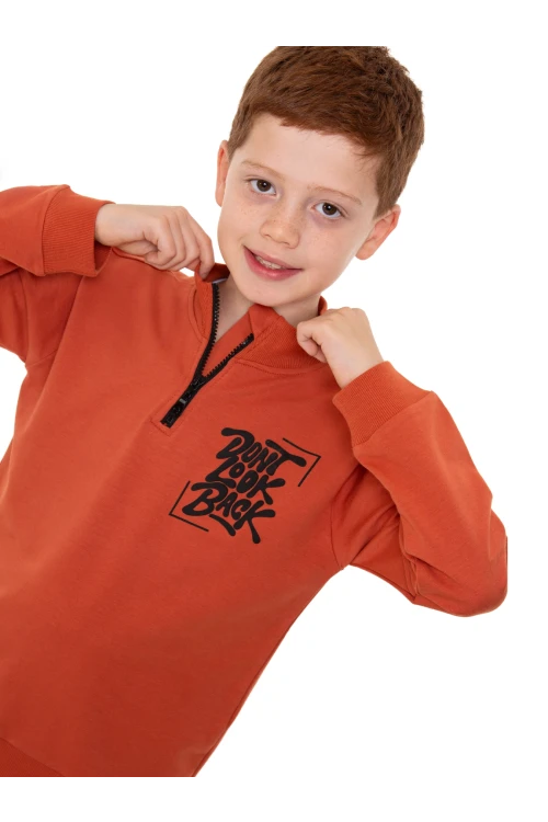 Dont Look Baskılı Fermuarlı Takım 54403