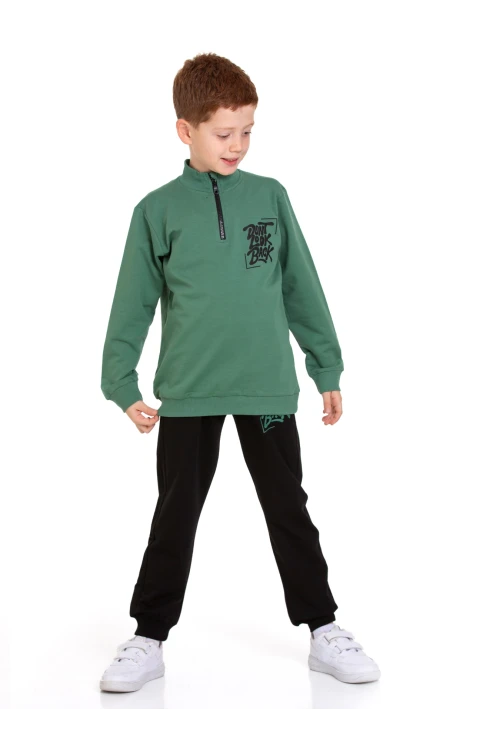 Dont Look Baskılı Fermuarlı Takım 54403