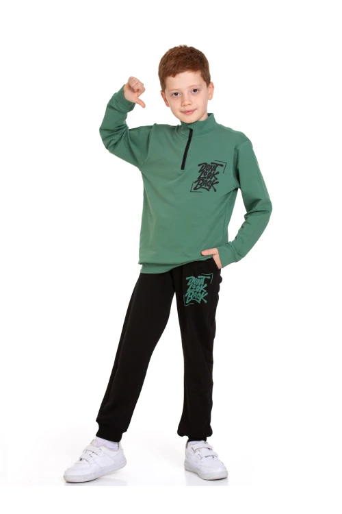 Dont Look Baskılı Fermuarlı Takım 54403