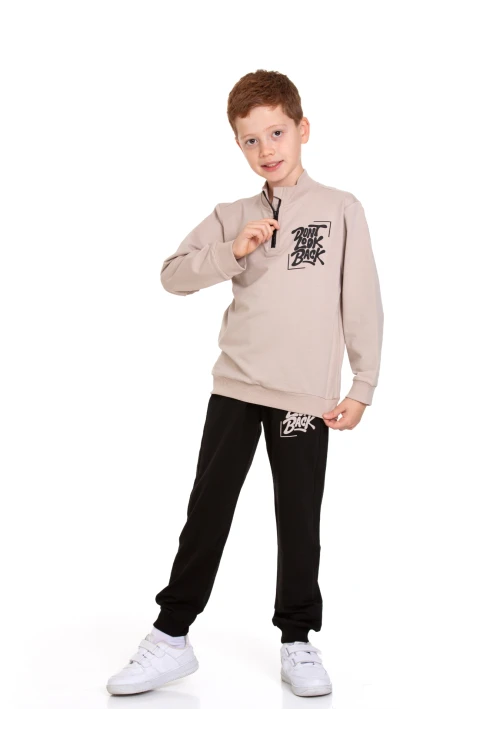 Dont Look Baskılı Fermuarlı Takım 54403