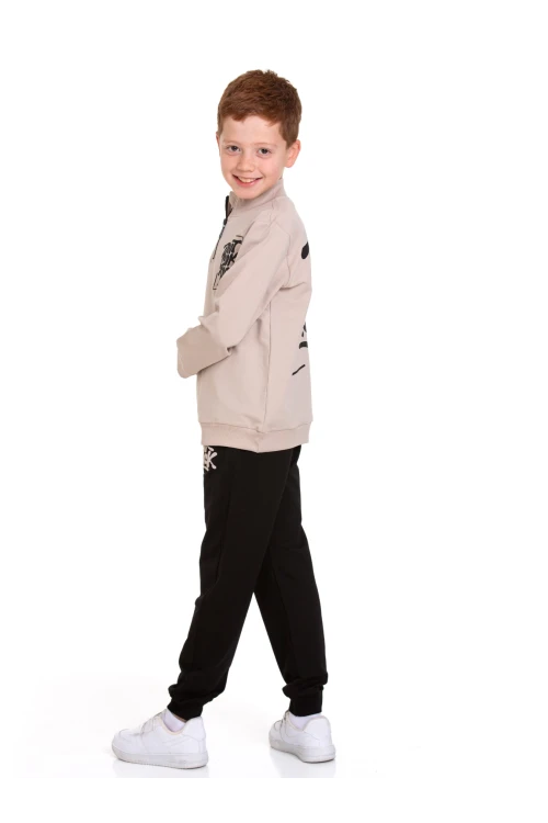 Dont Look Baskılı Fermuarlı Takım 54403