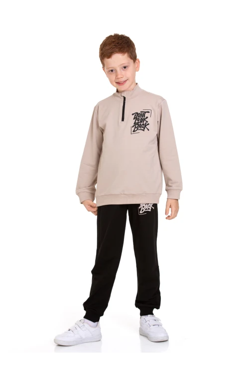 Dont Look Baskılı Fermuarlı Takım 54403