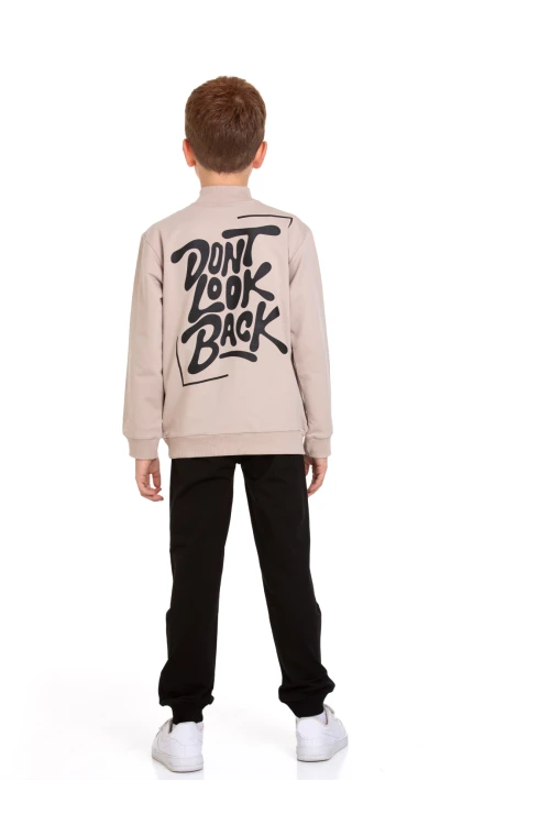 Dont Look Baskılı Fermuarlı Takım 54403