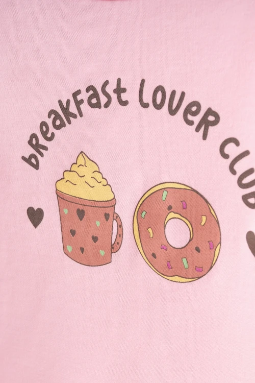 Donut Baskılı Uzun Kol Pijama Takımı 74168