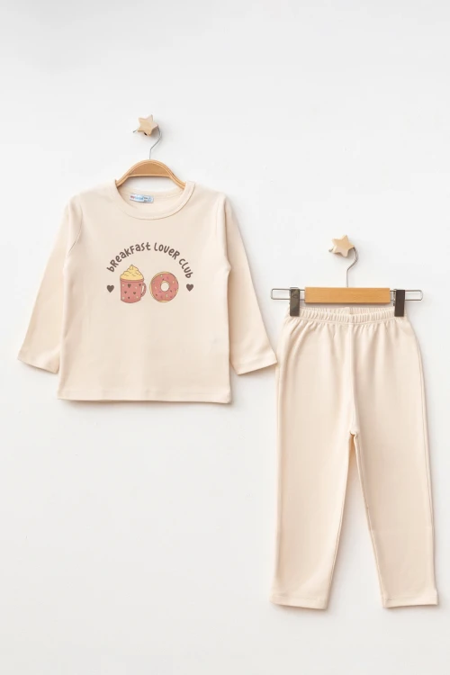 Donut Baskılı Uzun Kol Pijama Takımı 74168