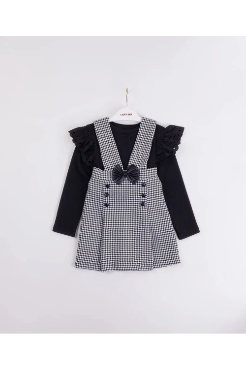 Ekoseli Kız Çocuk Elbise 6146