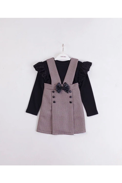 Ekoseli Kız Çocuk Elbise 6147