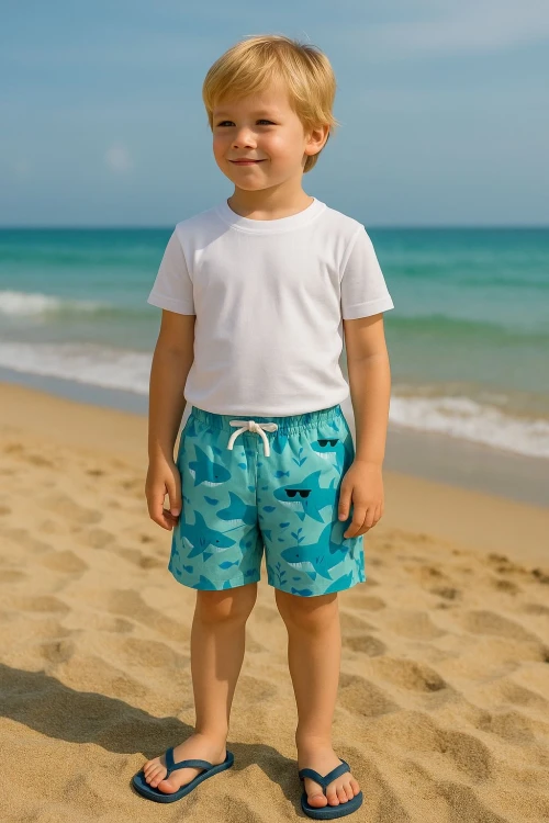 Erkek Çocuk Desenli Deniz Şortu 50501