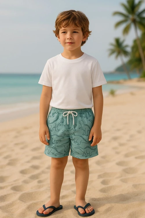Erkek Çocuk Desenli Deniz Şortu 50501