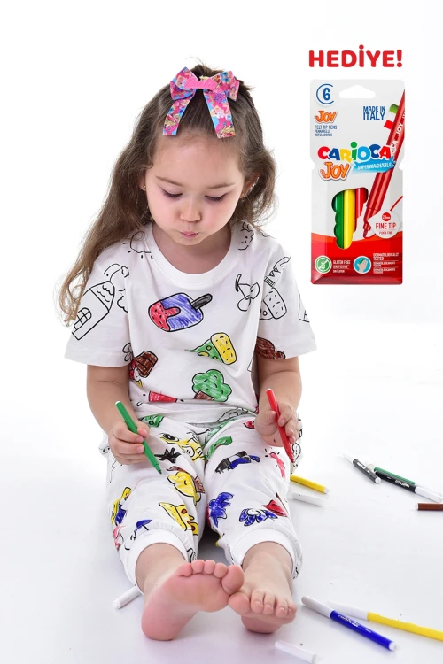 Figürlü Boyanabilir Pijama Takımı  41319
