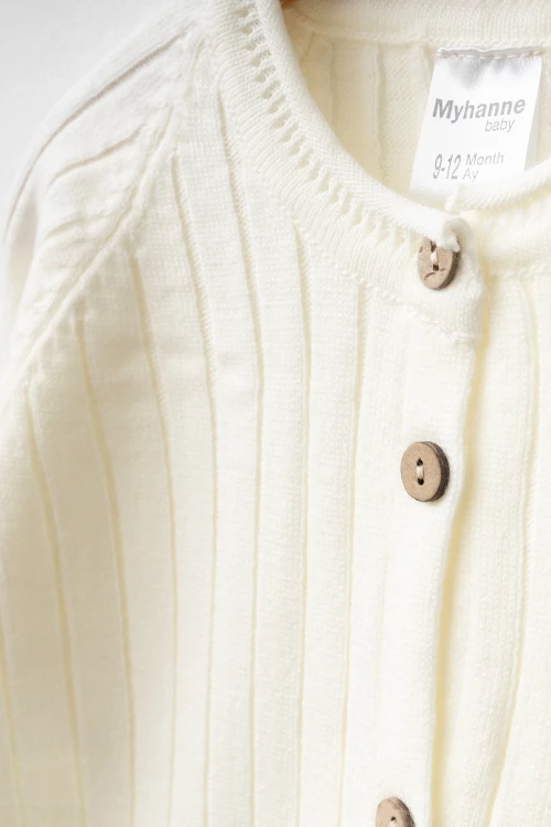 Fırfırlı Düğmeli Triko Takım 4035