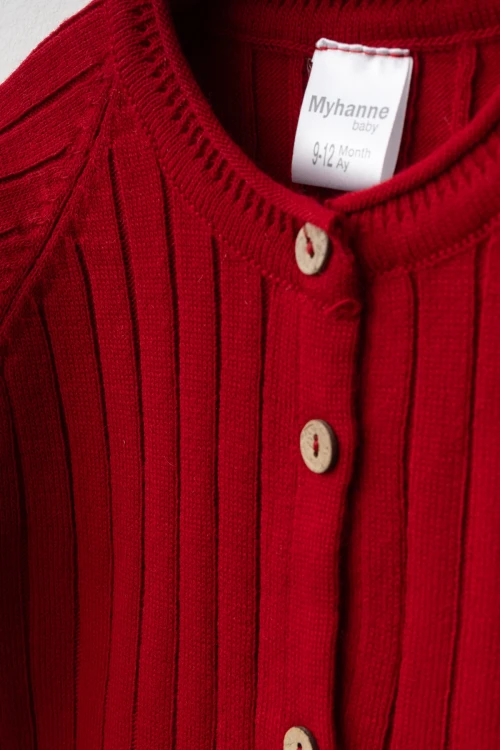 Fırfırlı Düğmeli Triko Takım 4035