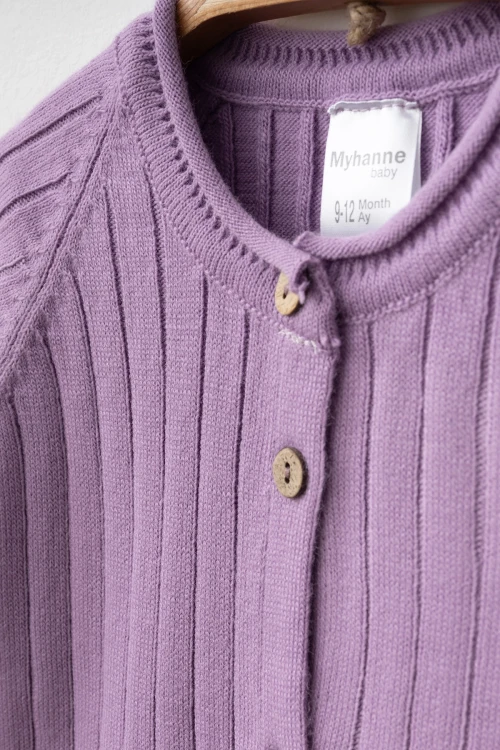 Fırfırlı Düğmeli Triko Takım 4035