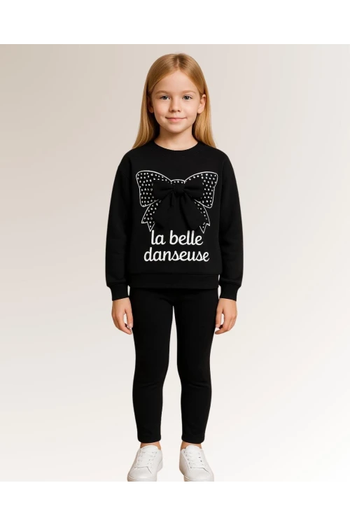 Fiyonk Aksesuarlı Kız Çocuk Takım 20451