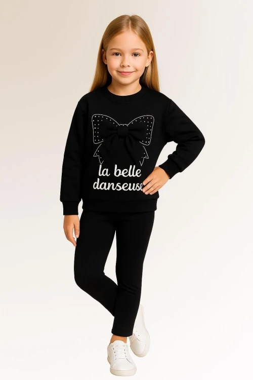 Fiyonk Aksesuarlı Kız Çocuk Takım 20451