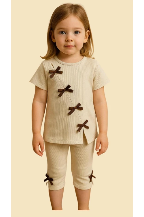 Fiyonklu Kaşkorse Kız Bebek Takım 50363