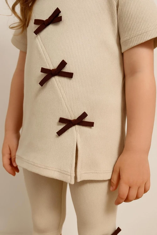 Fiyonklu Kaşkorse Kız Bebek Takım 50363