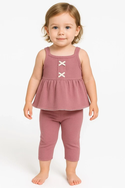 Fiyonklu Kız BebekTakım 50351