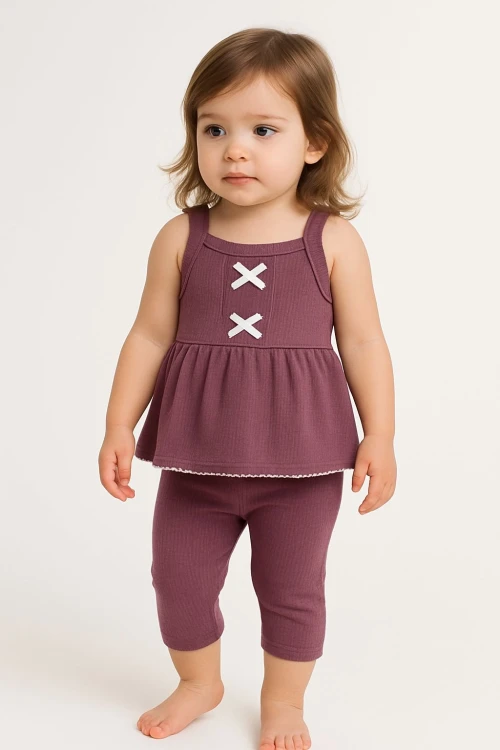 Fiyonklu Kız BebekTakım 50351