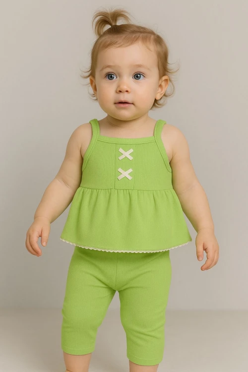 Fiyonklu Kız BebekTakım 50351