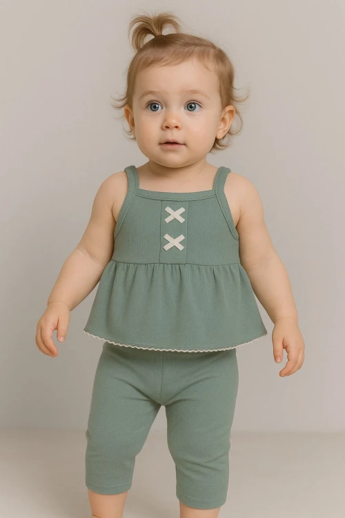 Fiyonklu Kız BebekTakım 50351