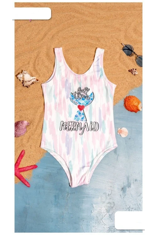 Full Time Baskılı Kız Çocuk Mayo 1102