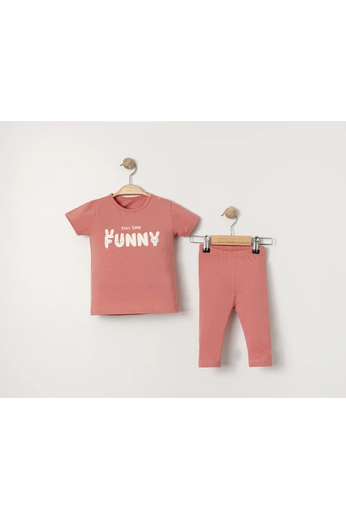 Funny Baskılı Kız Bebek Takım 2023