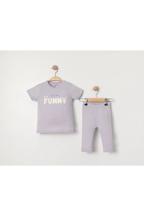 Funny Baskılı Kız Bebek Takım 2023