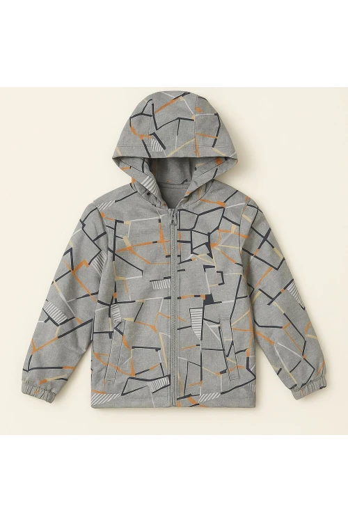 Geometrik Desen Erkek Çocuk Yağmurluk 2958