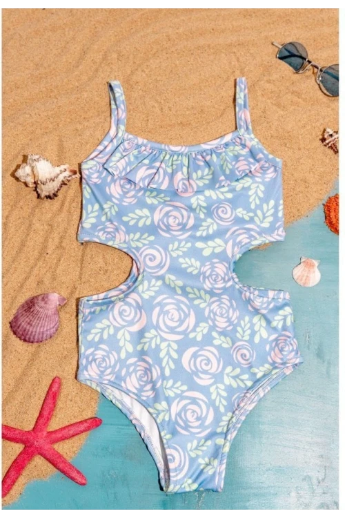 Gül Baskılı Kız Çocuk Mayo 1851