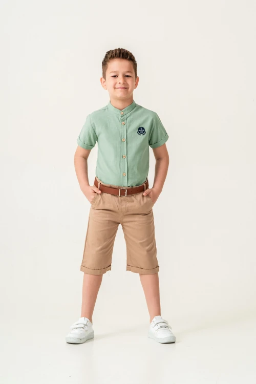 Hakim Yaka Şortlu Erkek Çocuk Takım 2544