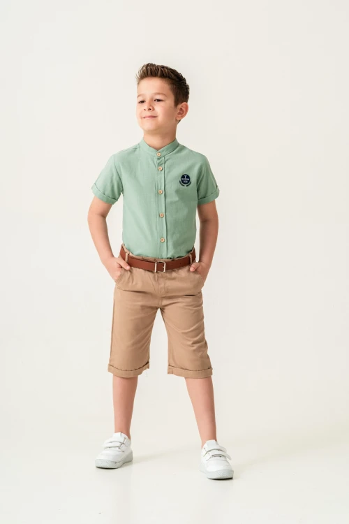 Hakim Yaka Şortlu Erkek Çocuk Takım 2544