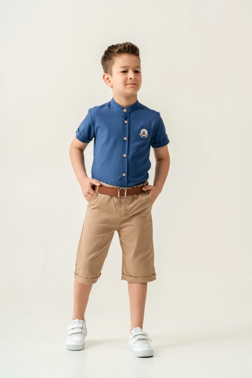 Hakim Yaka Şortlu Erkek Çocuk Takım 2544