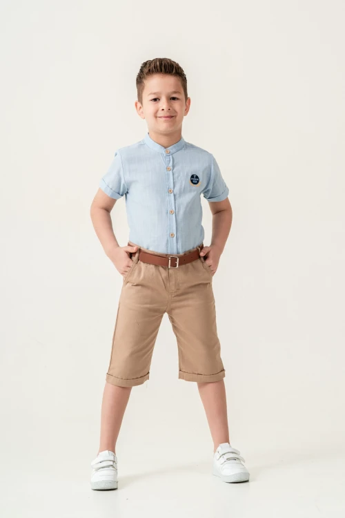 Hakim Yaka Şortlu Erkek Çocuk Takım 2544