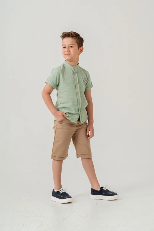 Hakim Yaka Şortlu Erkek Çocuk Takım 2551
