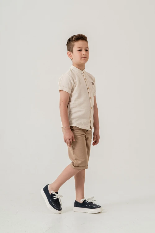 Hakim Yaka Şortlu Erkek Çocuk Takım 2551