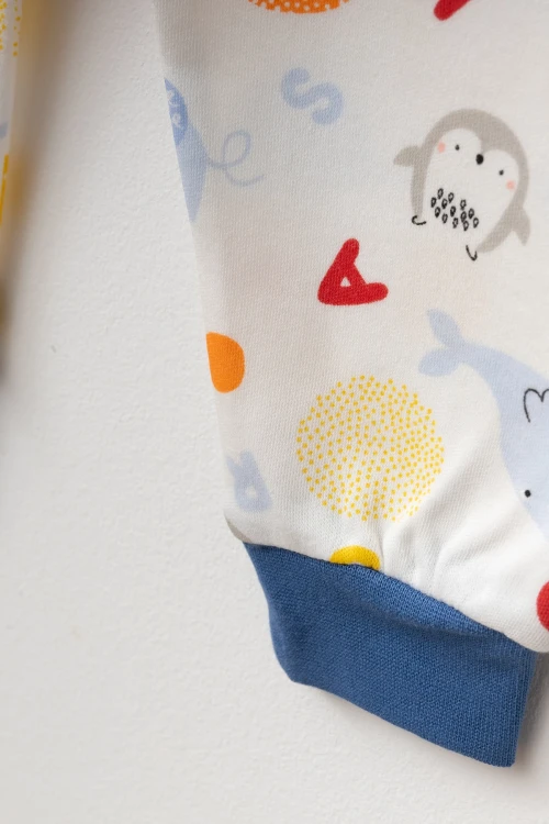 Hayvanlar  Desenli Uzun Kol Pijama Takımı 74161