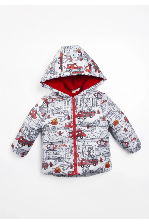 İtfaiye Desenli Erkek Bebek Mont 22325