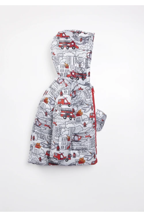 İtfaiye Desenli Erkek Bebek Mont 22325