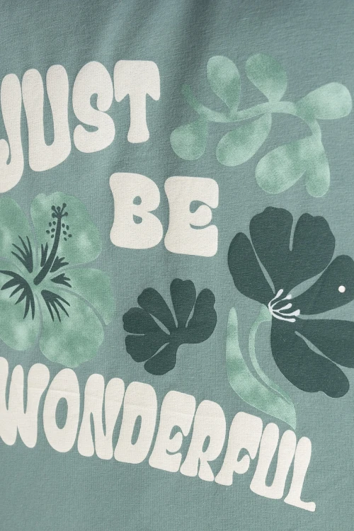 Just Be Baskılı Kız Tişört 50452