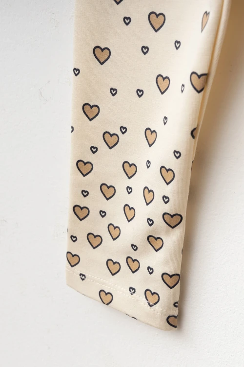 Kalp Baskılı Tayt 74355