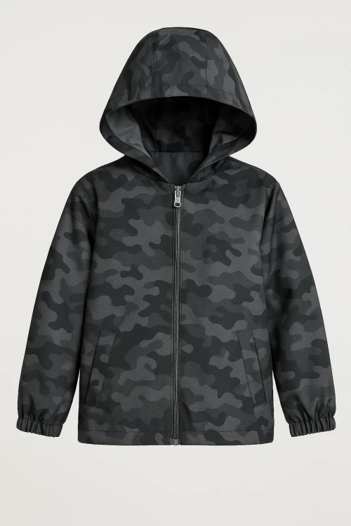 Kamuflaj Desen Erkek Çocuk Yağmurluk 3429