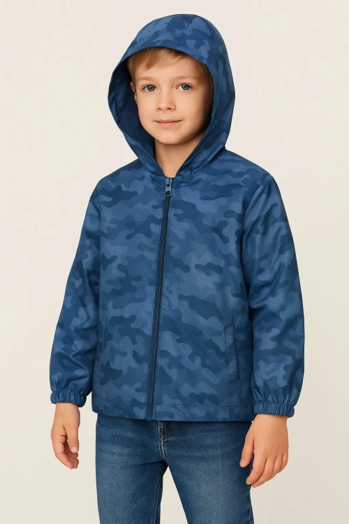 Kamuflaj Desen Erkek Çocuk Yağmurluk 3429