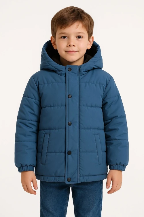Kapşonlu Kışlık Erkek Çocuk Mont 4234