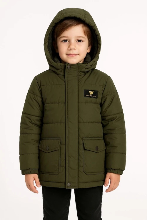 Kapşonlu Kışlık Erkek Çocuk Mont 4250