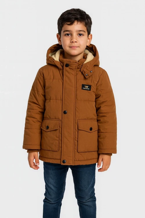 Kapşonlu Kışlık Erkek Çocuk Mont 4250