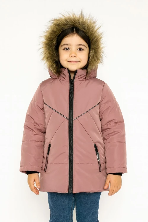 Kapşonlu Kışlık Kız Çocuk Mont 4200