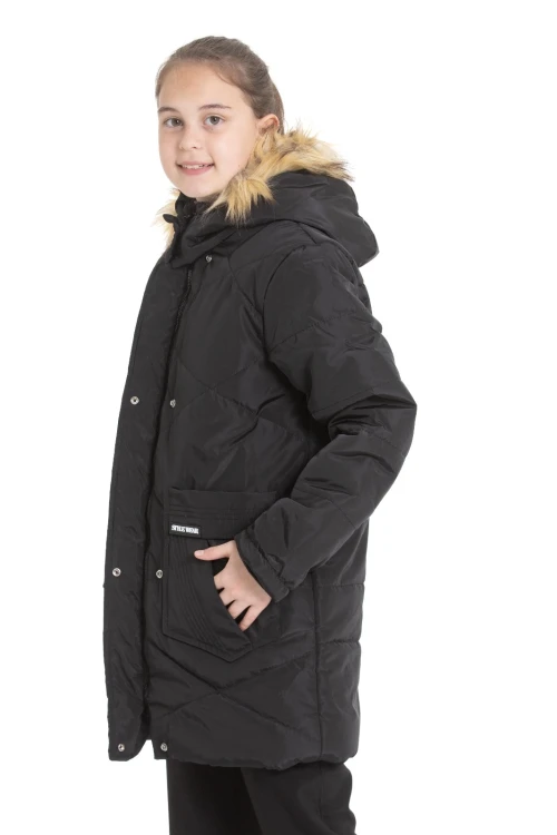 Kapşonlu Kışlık Kız Çocuk Mont 4216