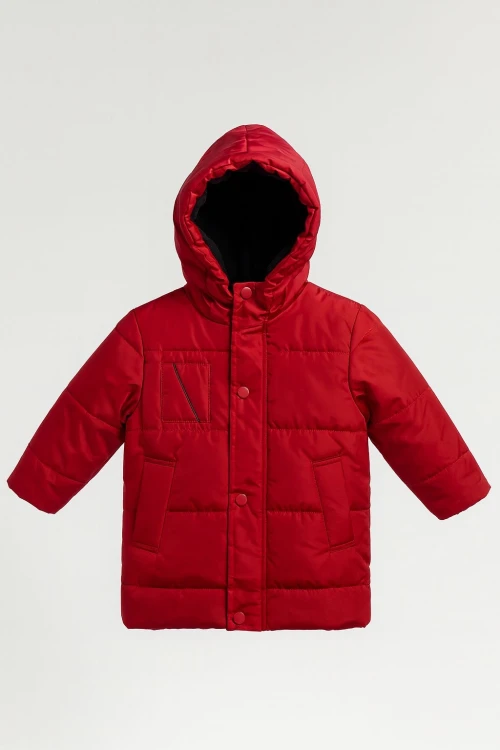 Kapşonlu Kışlık Kız Çocuk Mont 4235